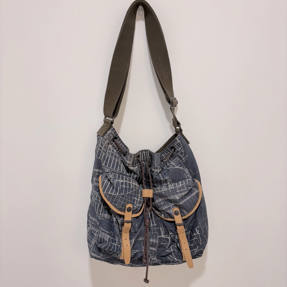 Paul Smith Nautical Drawstring Leather Trimmed Ca… - image 1